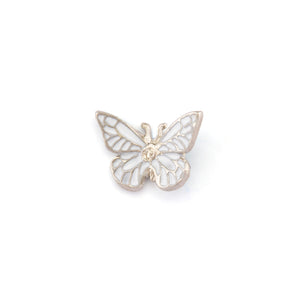 White and Blue Butterfly Charm