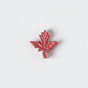 Muted Red Fall Leaf Charm