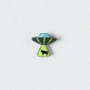 Neon Alien Spaceship Charm