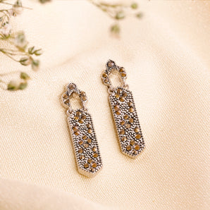 Deco Marcasite Drop Earrings