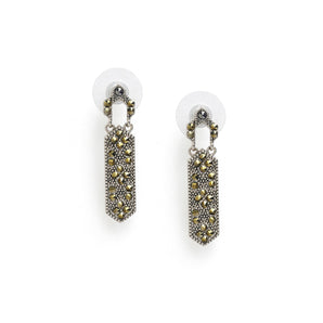 Deco Marcasite Drop Earrings