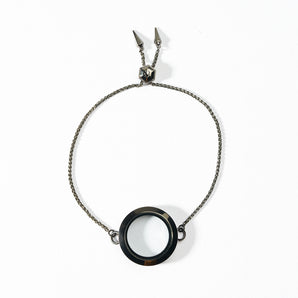 Black Locket String Bracelet