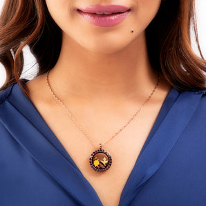 Amber Crystal Signature Twist Soulful Locket Set